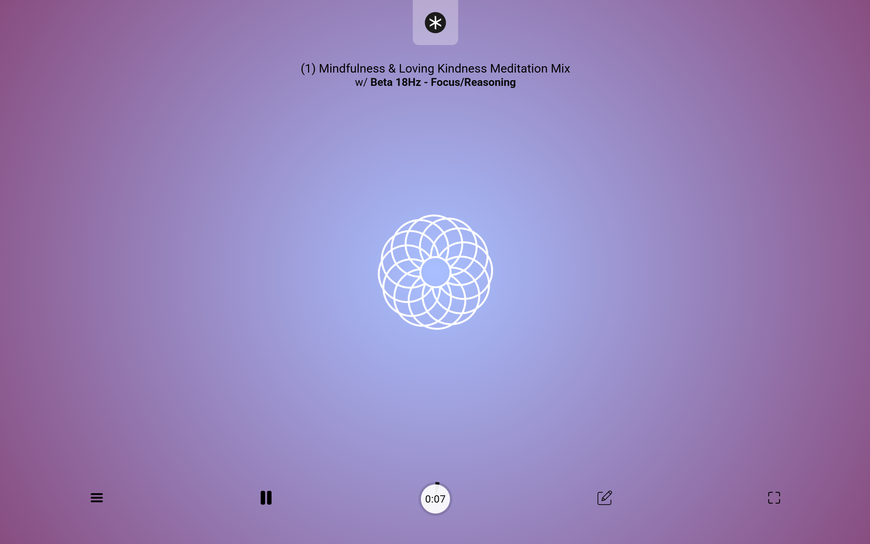 Desktop Meditator mindfulness session with BrainSync focus audio