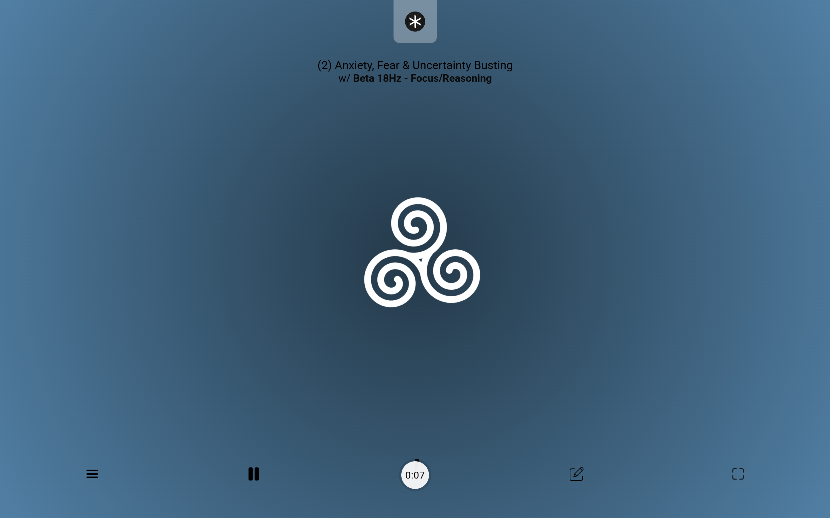 Desktop Meditator anxiety session with BrainSync focus audio