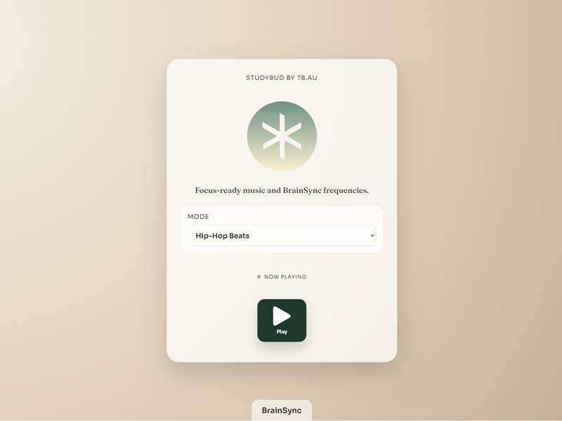 StudyBud music and BrainSync player